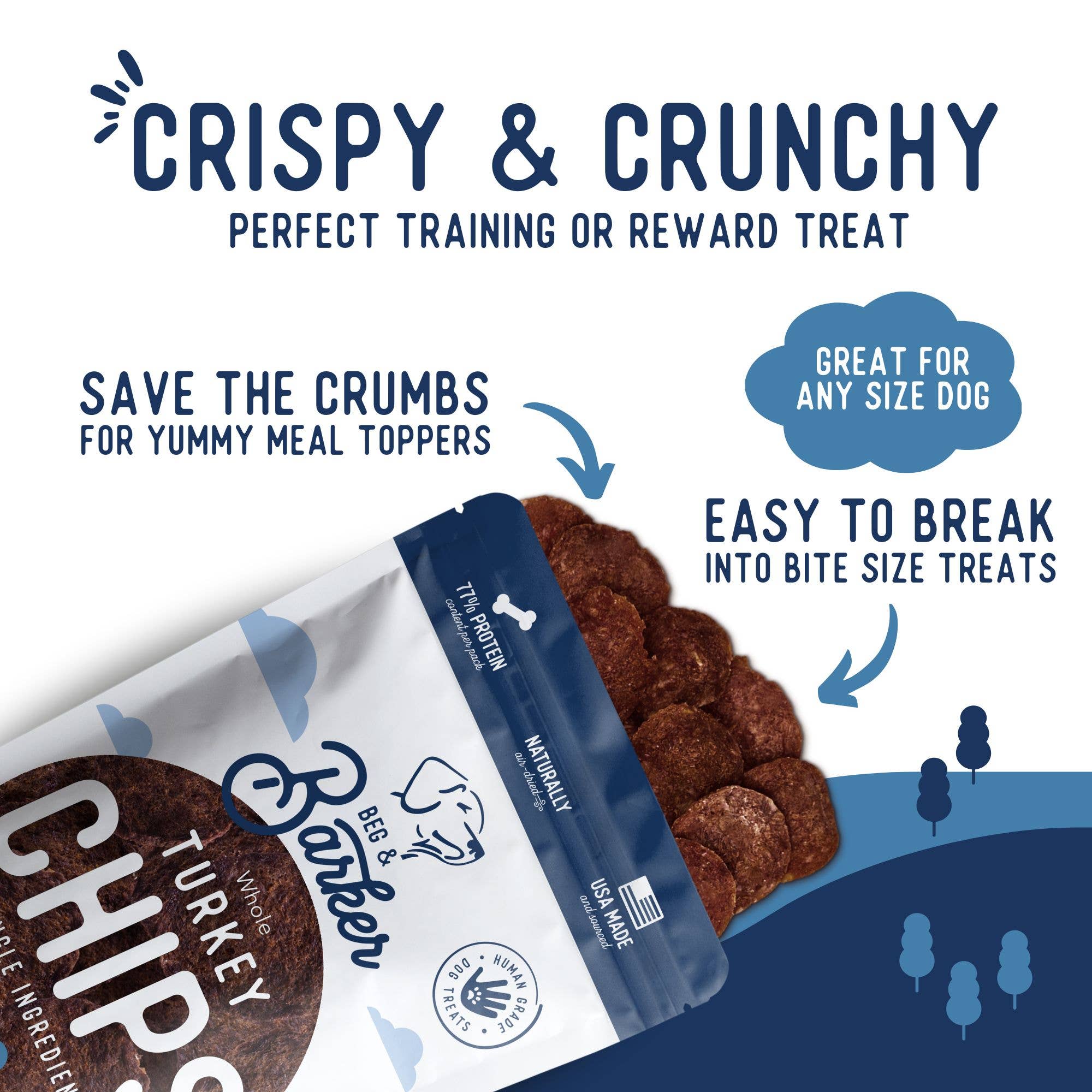 Beg & Barker Premium Dog Treats - Vente Friandises – chien - Friandises pour chiens à la dinde entière, 3,5 oz6