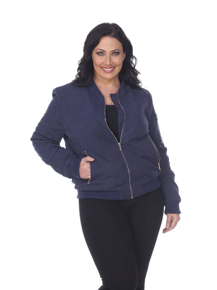 WHITE MARK - Wholesale Bomber Jacket - Women's - Bomber Jacket - Plus Size10