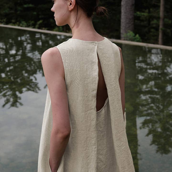 Lily Clothing - Wholesale Dress - Women's - FRENCH GARDEN COTTON LINEN LONG DRESS6