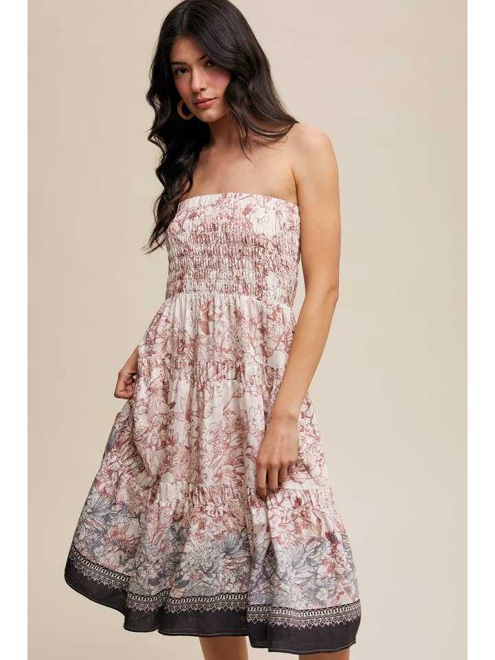 Listicle - Wholesale Skirt - Women's - Convertible Bohemian Smocked Maxi Skirt & Tube Dress12