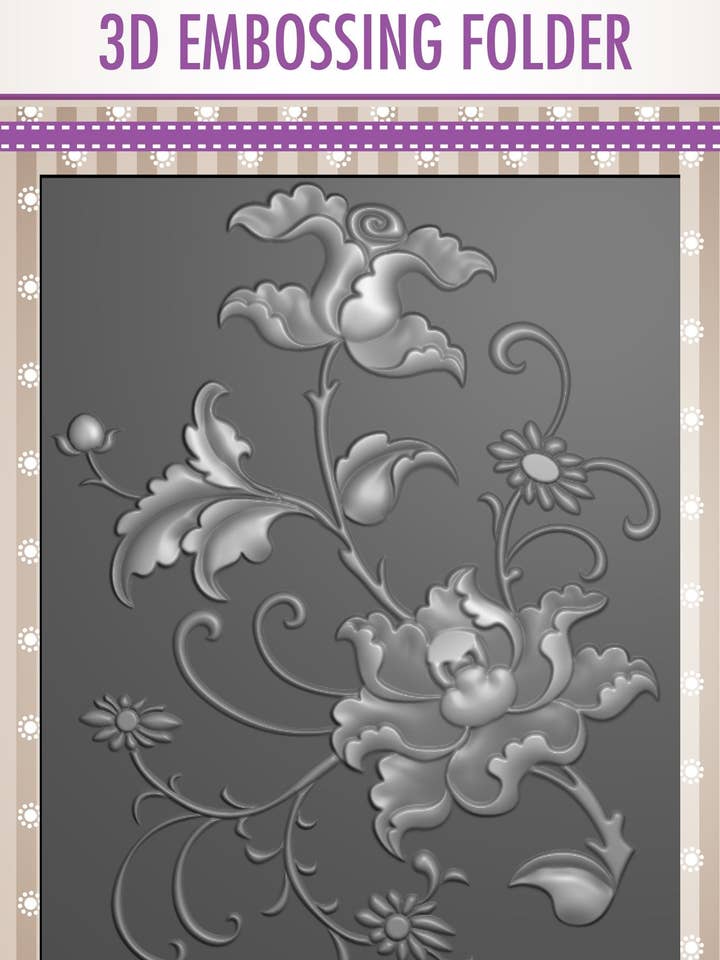 Nellie's Choice 3D Embossing Folder - Exotic Flower for wholesale by Ecstasy Crafts Distributing