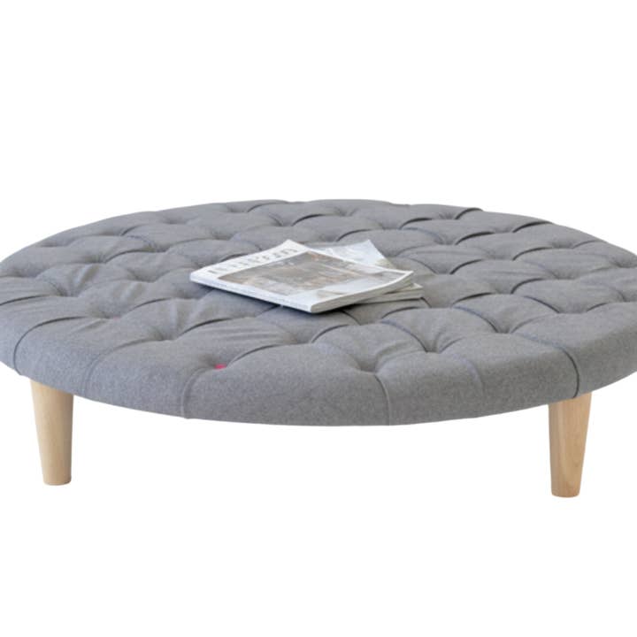 Upcycled Upholstered Circular Colour Coffee Table in Recycled Wool for wholesale by thestudioUP