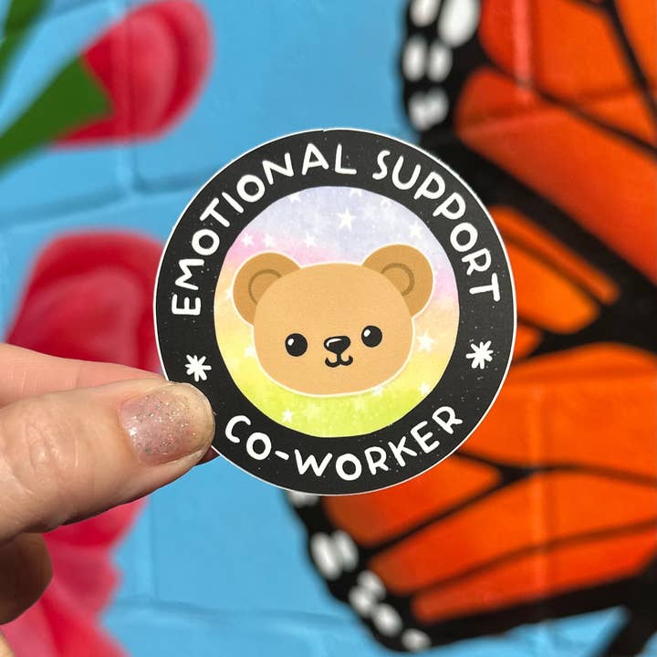 Hilarious Humanitarian - Wholesale Sticker - Emotional Support Co-Worker Sticker