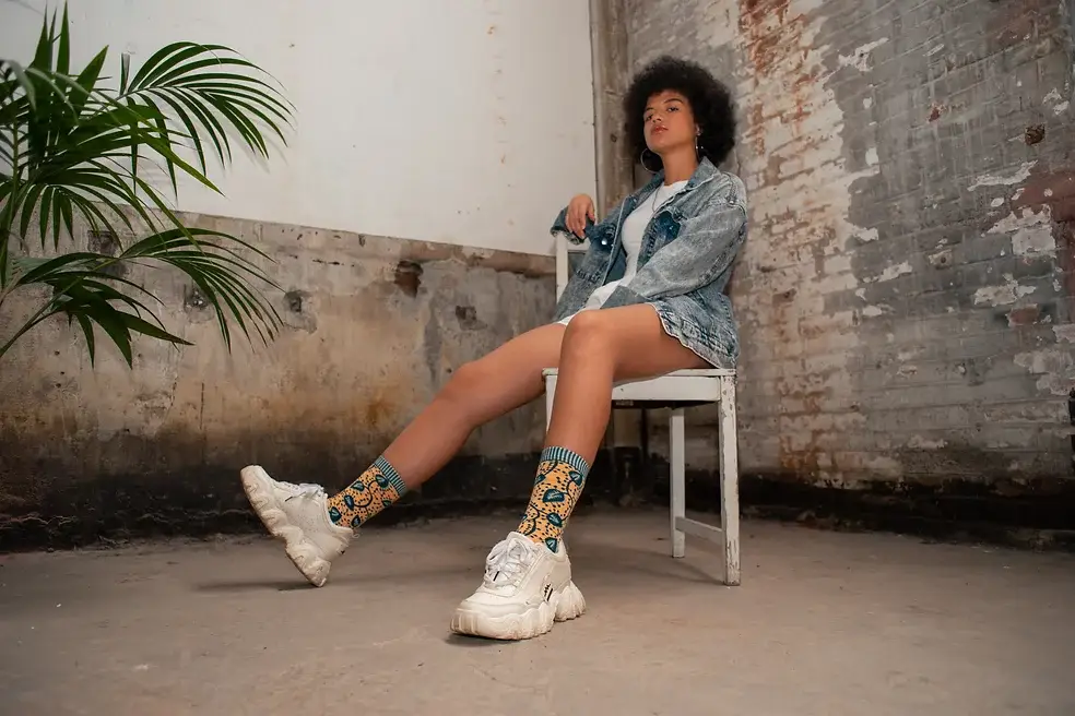 Olisha socks - Wholesale Socks - Unisex - Faly Saffron - Organic Cotton Socks1