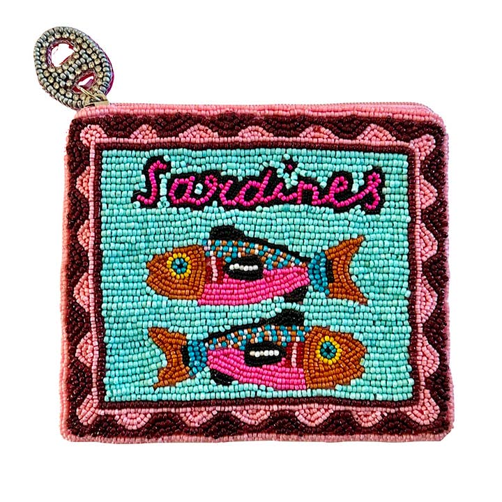 Portamonete con Sardine di Perline Lily Posh, Pochette Portamonete di Perline di Semi per la vendita all'ingrosso da parte di Lily Posh