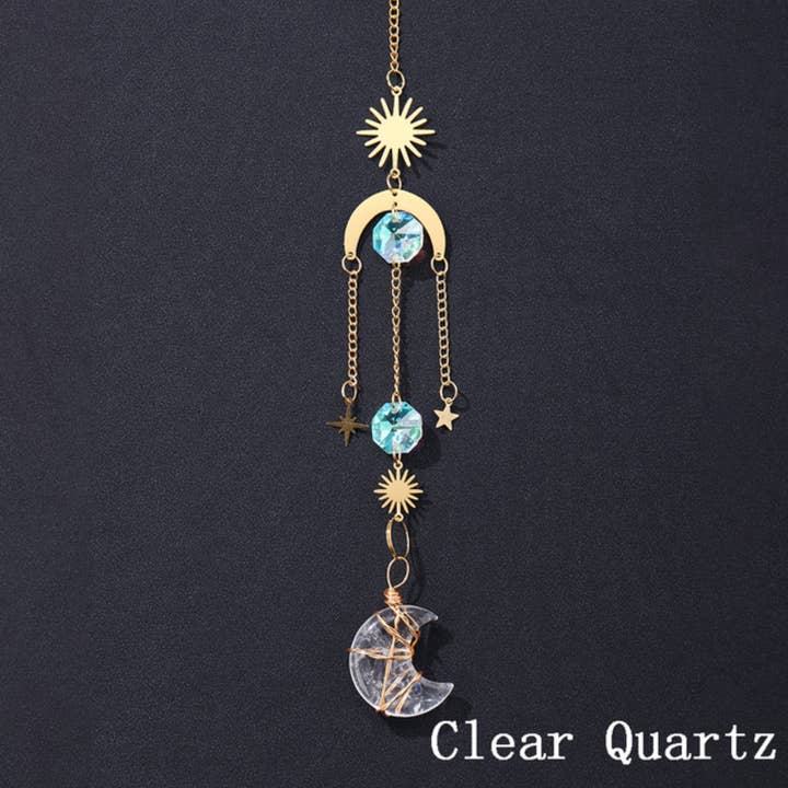 Crystolver - Wholesale Suncatcher - Crystal Moon Pendant Sun Catchers Decor