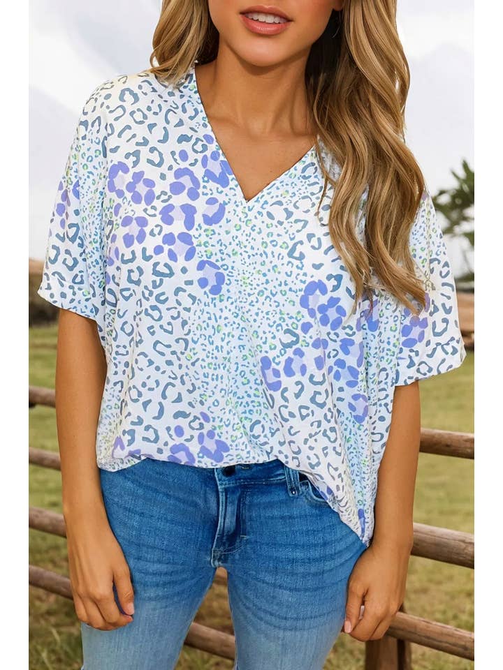 fashionworks - Wholesale Blouse - Women's - Fashion Mix Leopard Print Blouse-Missy&Plus Size