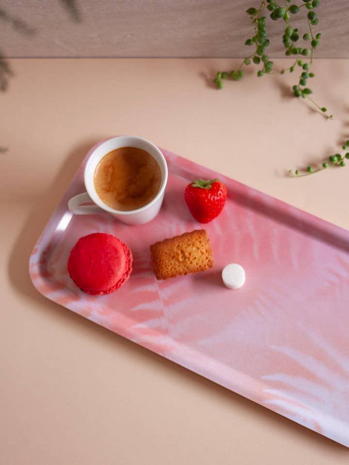 Plateau à café en bois fougère corail pour la vente par Yukka