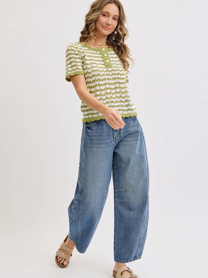 DENIM BLUE BARREL JEANS for wholesale on Faire23