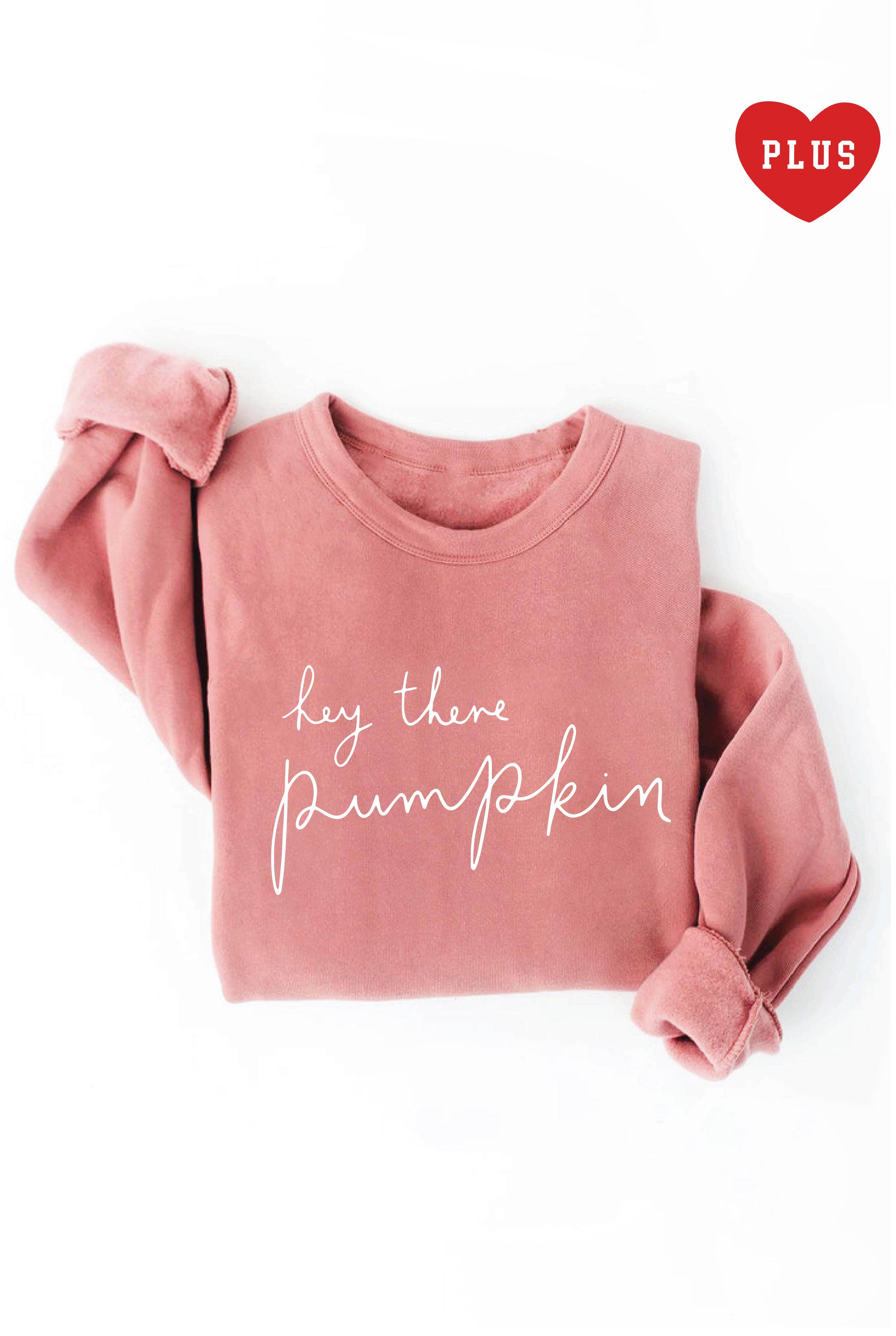 OAT COLLECTIVE - Wholesale Graphic Sweatshirt - Women's - HEY THERE PUMPKIN Plus Graphic Sweatshirt4