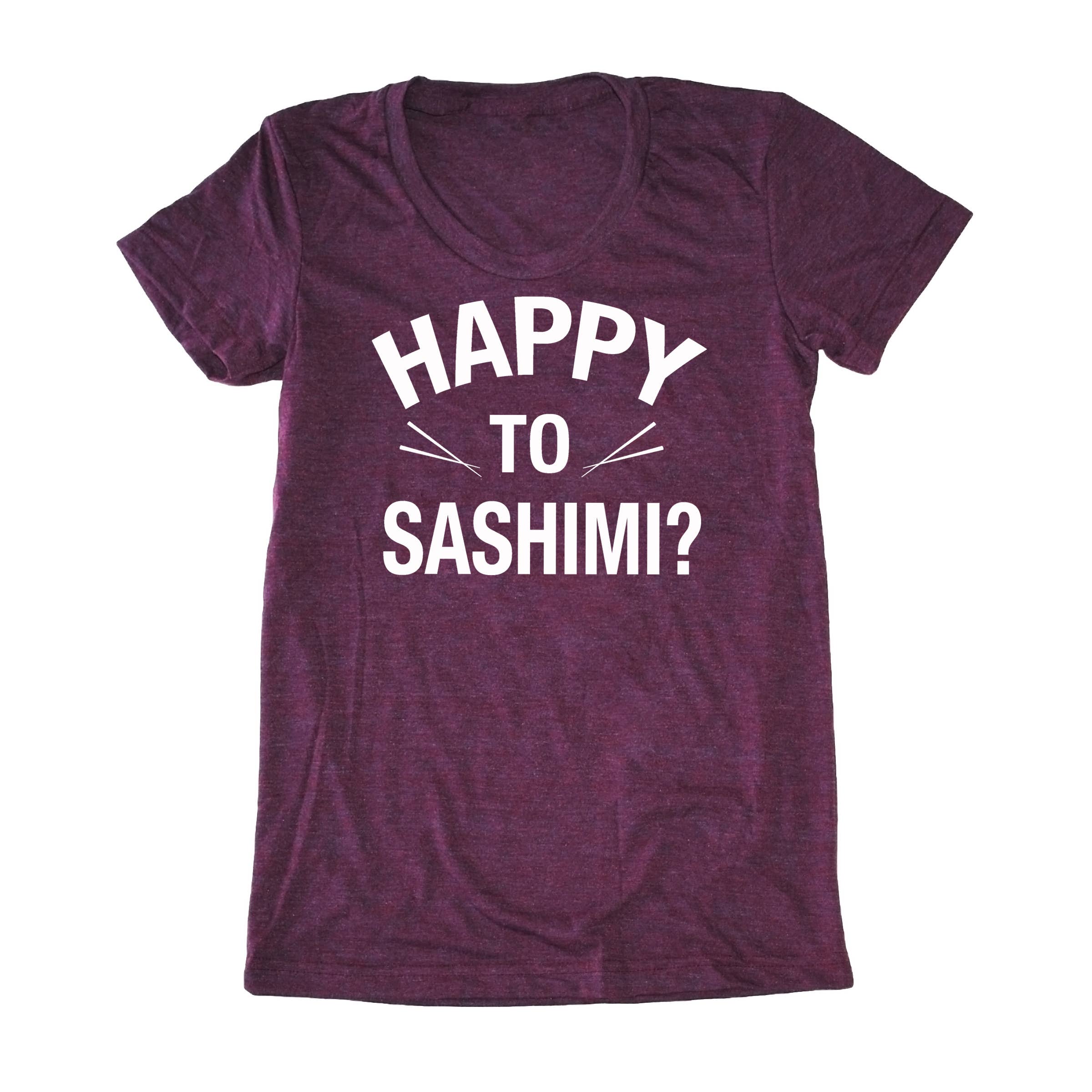 Bad Pickle Tees - Wholesale Screen Printed T-Shirt - Women's - Happy To Sashimi Women's T-Shirt | Indigo Blue0