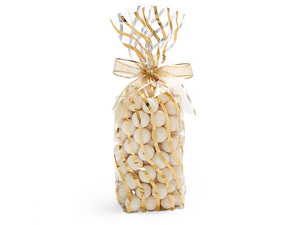 Nashville Wraps - Wholesale Cellophane Bag - Clear 1.4 MIL Cello Candy Bags with Metallic Prints1