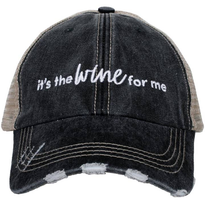 Katydid - Wholesale Trucker Hat - Women's - It's the Wine for Me Trucker Hat