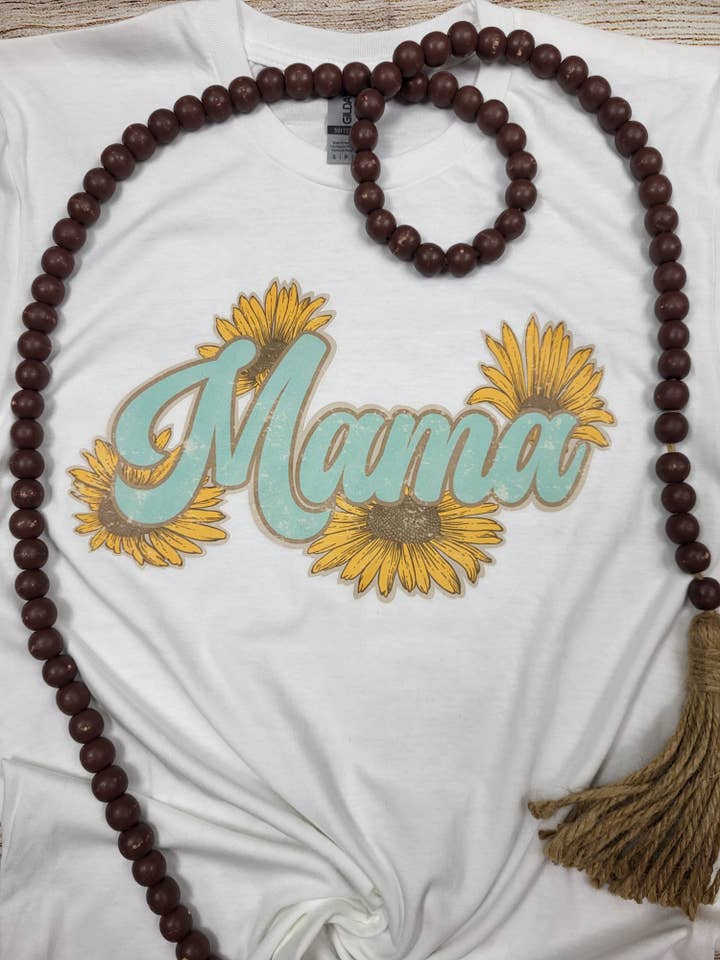 Tee Girassol Mama por atacado de Wanderlust Designs Wholesale