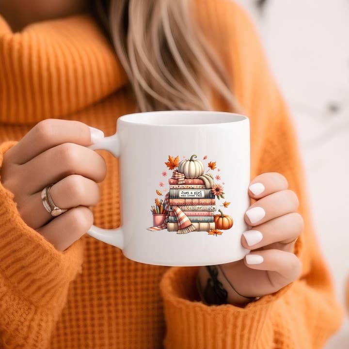 Halloween Pumpkin Book Lover Coffee Mug Gift for wholesale by Embroidery by BUBE