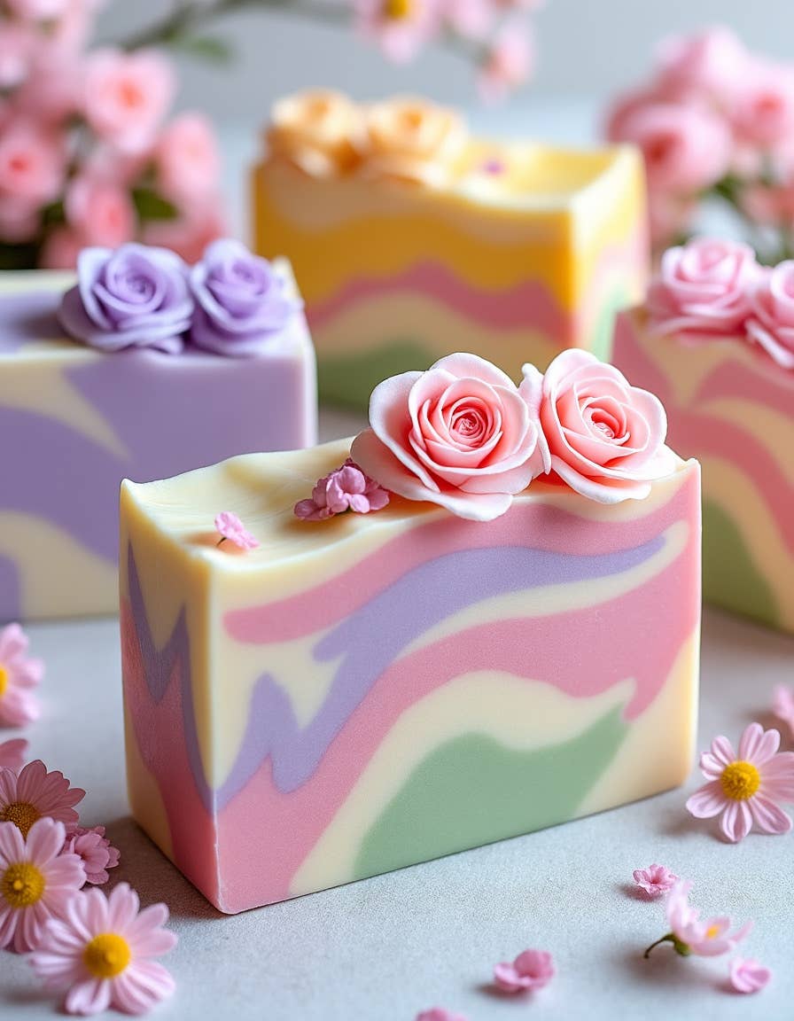 Priscila Leen Arts at Florida Soap Candle - Wholesale Bar Soap - Wild Flowers Spring Soap3