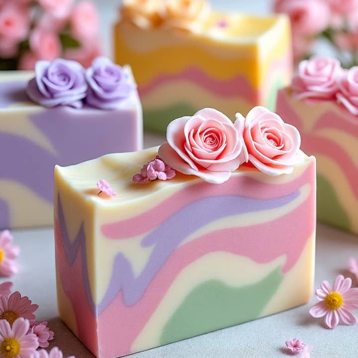 Priscila Leen Arts at Florida Soap Candle - Wholesale Bar Soap - Wild Flowers Spring Soap3