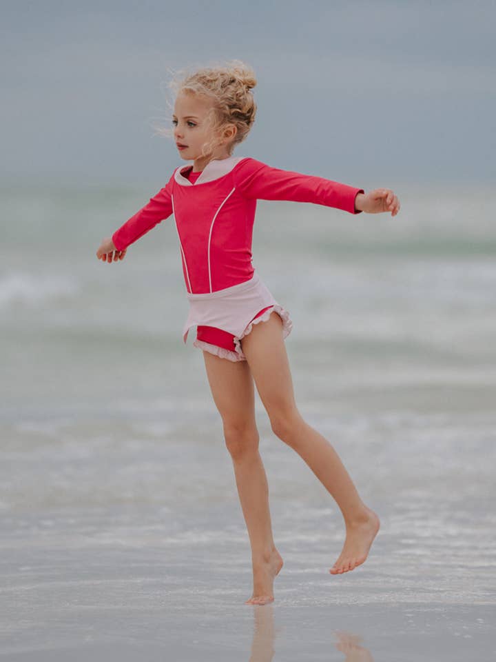 Girls Sleeping Beauty Princess Rashguard Swim suit set for wholesale by Only Little Once