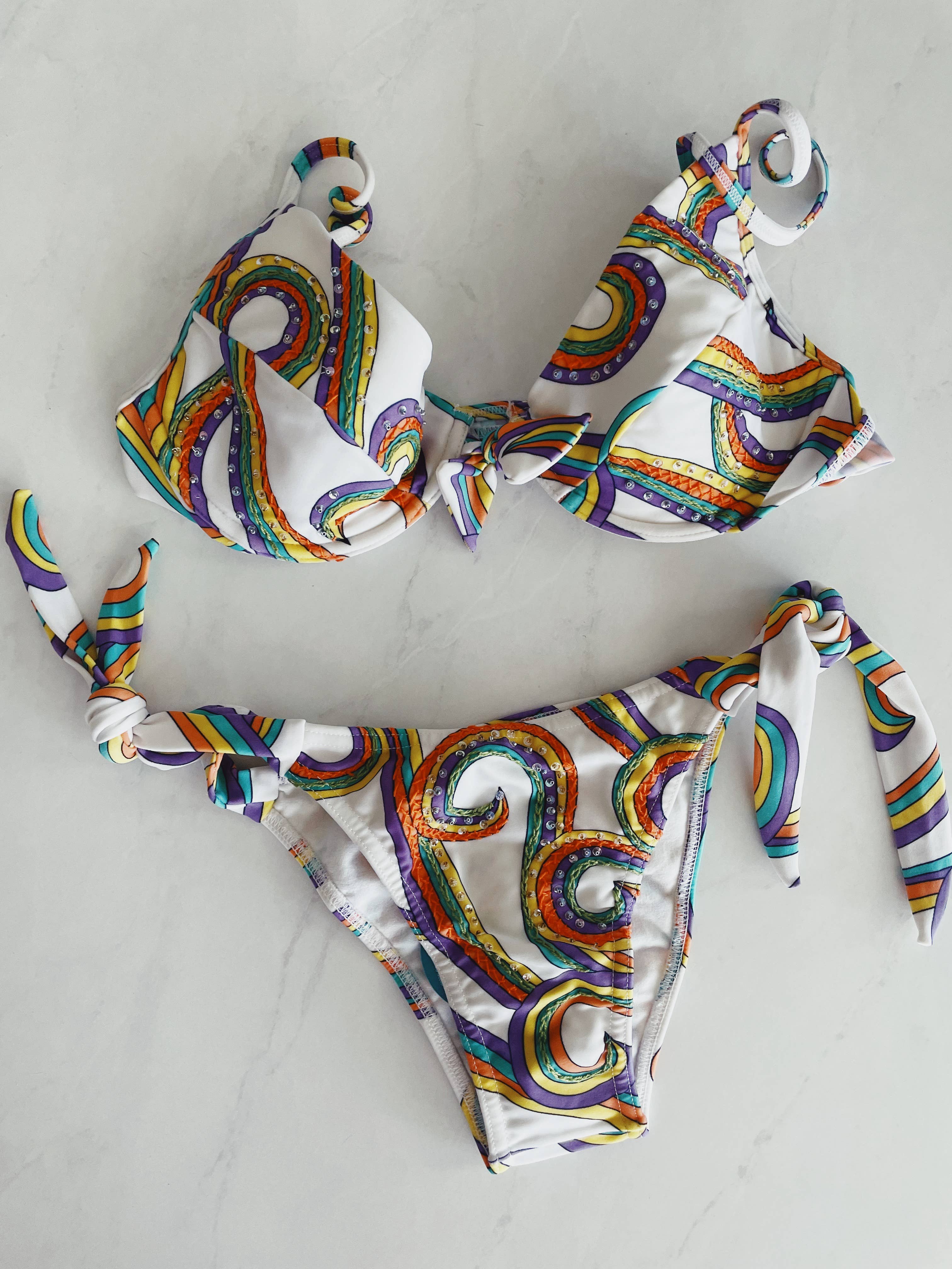 Pura Vida - Vente Maillot de bain deux-pièces – femme - Maillot de bain bikini brésilien à imprimés variés | trendy bathing su5