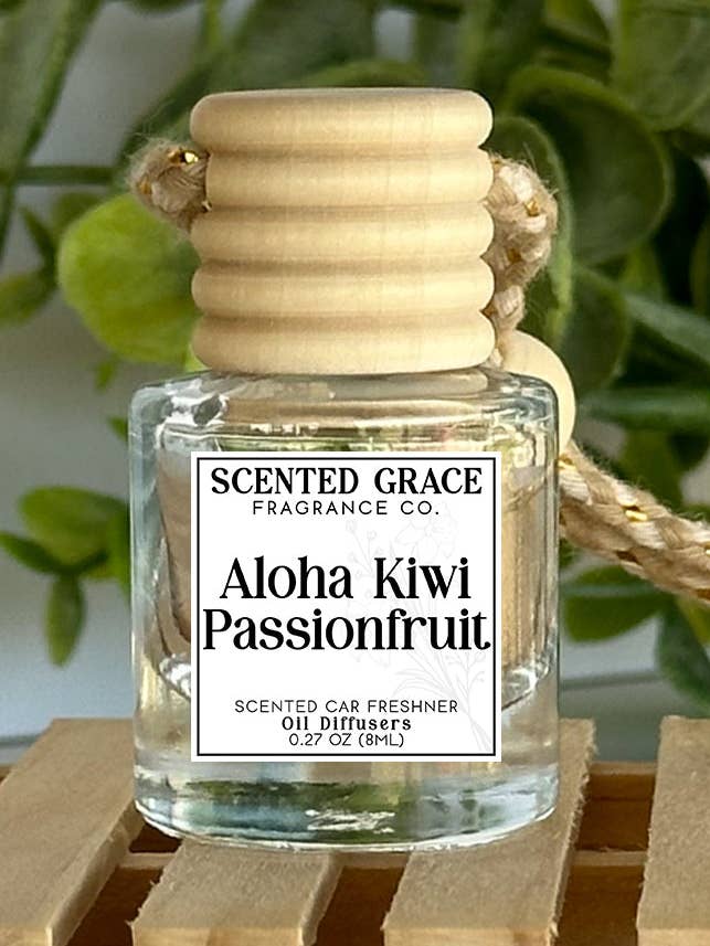Aloha Kiwi Passievrucht Autoverfrisser voor wholesale door Scented Grace Fragrance Co. (A&R Creations)