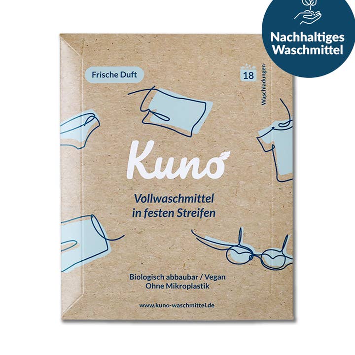 18 wash loads - heavy-duty detergent strips - fresh scent for wholesale by Kuno Waschmittel