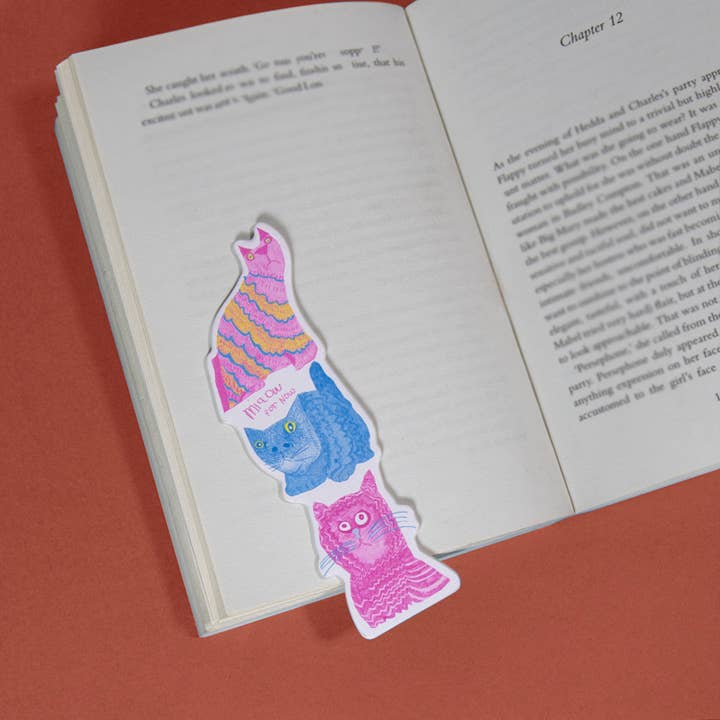 Arthouse Unlimited- Recycled PU Bookmark - MIAOW FOR NOW for wholesale by Portico Designs
