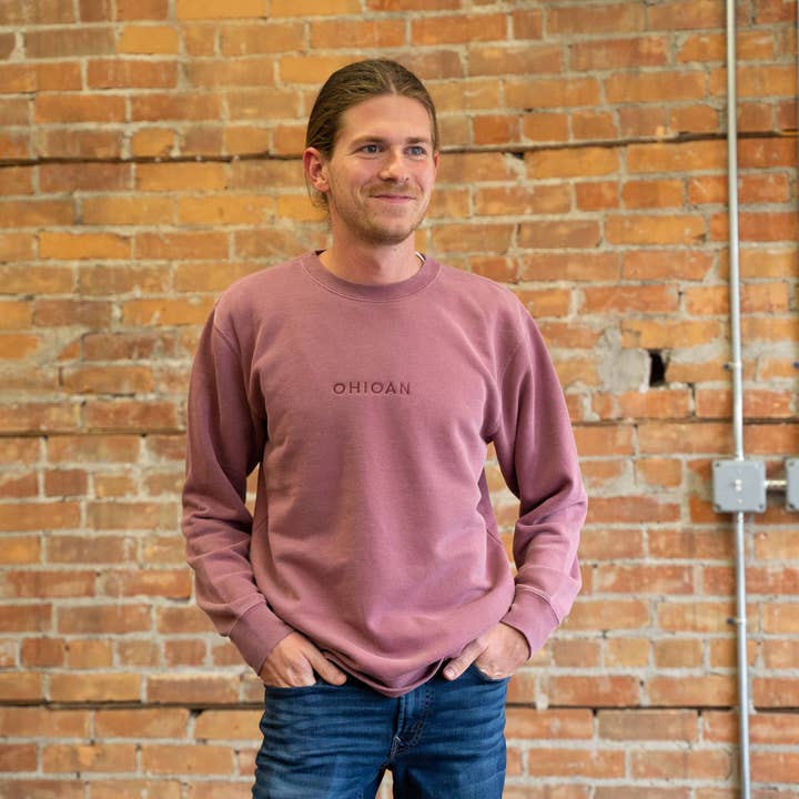 Jupmode - Wholesale Sweatshirt - Unisex - Ohioan Ohio State Pride Embroidered Sweatshirt (Maroon)3