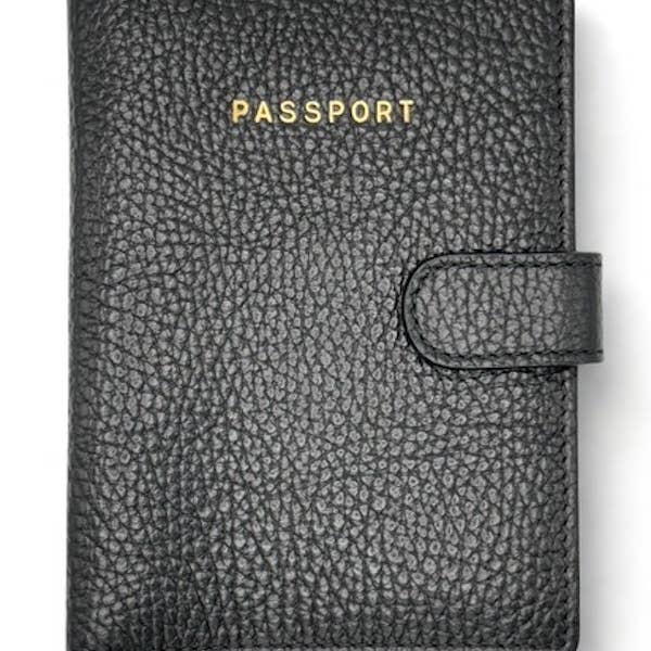 Portapassaporto in Pelle Italiana - Nero per la vendita all'ingrosso da parte di Elegant Italian