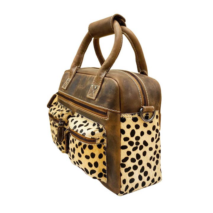 Arrigo - Wholesale Shoulder Bag - Women's - Westernbag Cognac Buffalo Leather with an Animal Print24