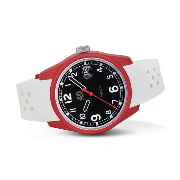 Herre 43mm Spartan Watch - Dial Sort - Hvid for engroshandel hos 40Nine