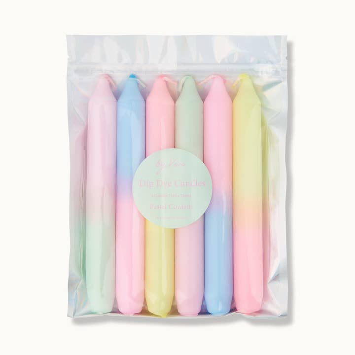 Dip-Dye-Kerzen-Set: Pastell-Konfetti für den Großhandel von by Vivi. e. K.