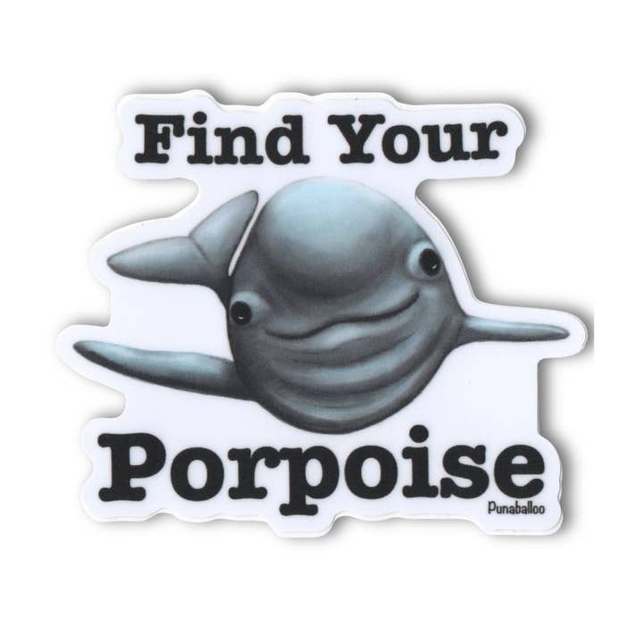 Cute Porpoise Sticker – Vinyl Decal 3" Waterproof Matte for wholesale by Punaballoo