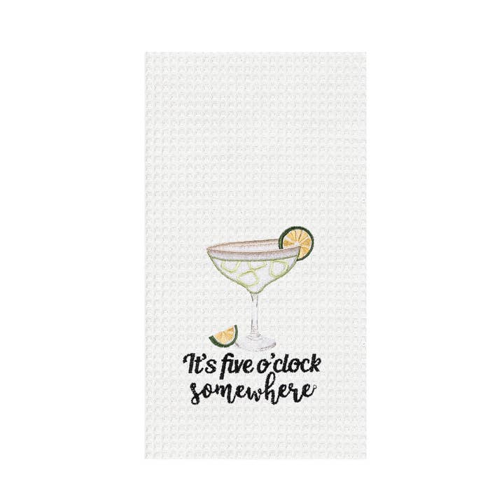 It's Five O'clock Somewhere Kitchen Towel for wholesale by C&F Home