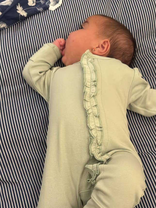 Uncommon Lane - Wholesale Onesie - Kids - Sage Finds Grow With Me Magnetic Onesie with Ruffles1