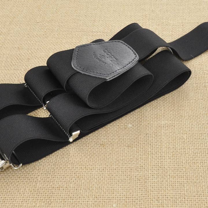 Cinghie larghe nere è nere per la vendita all'ingrosso da parte di Les Bretelles De Léon