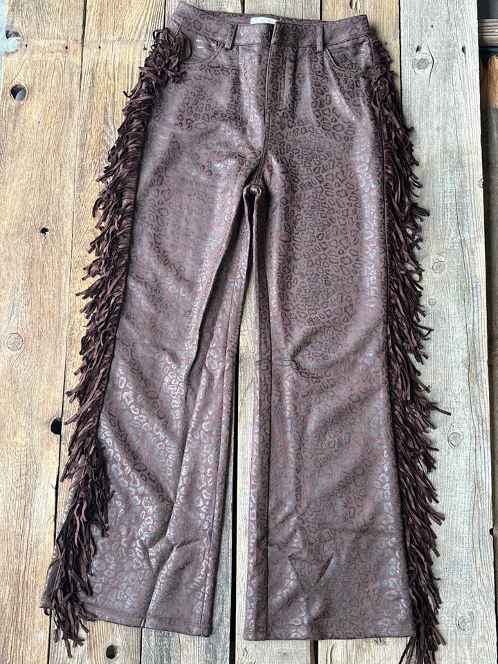 Pantalones de Leopardo de Chocolate para venta al por mayor de Rodeo Quincy