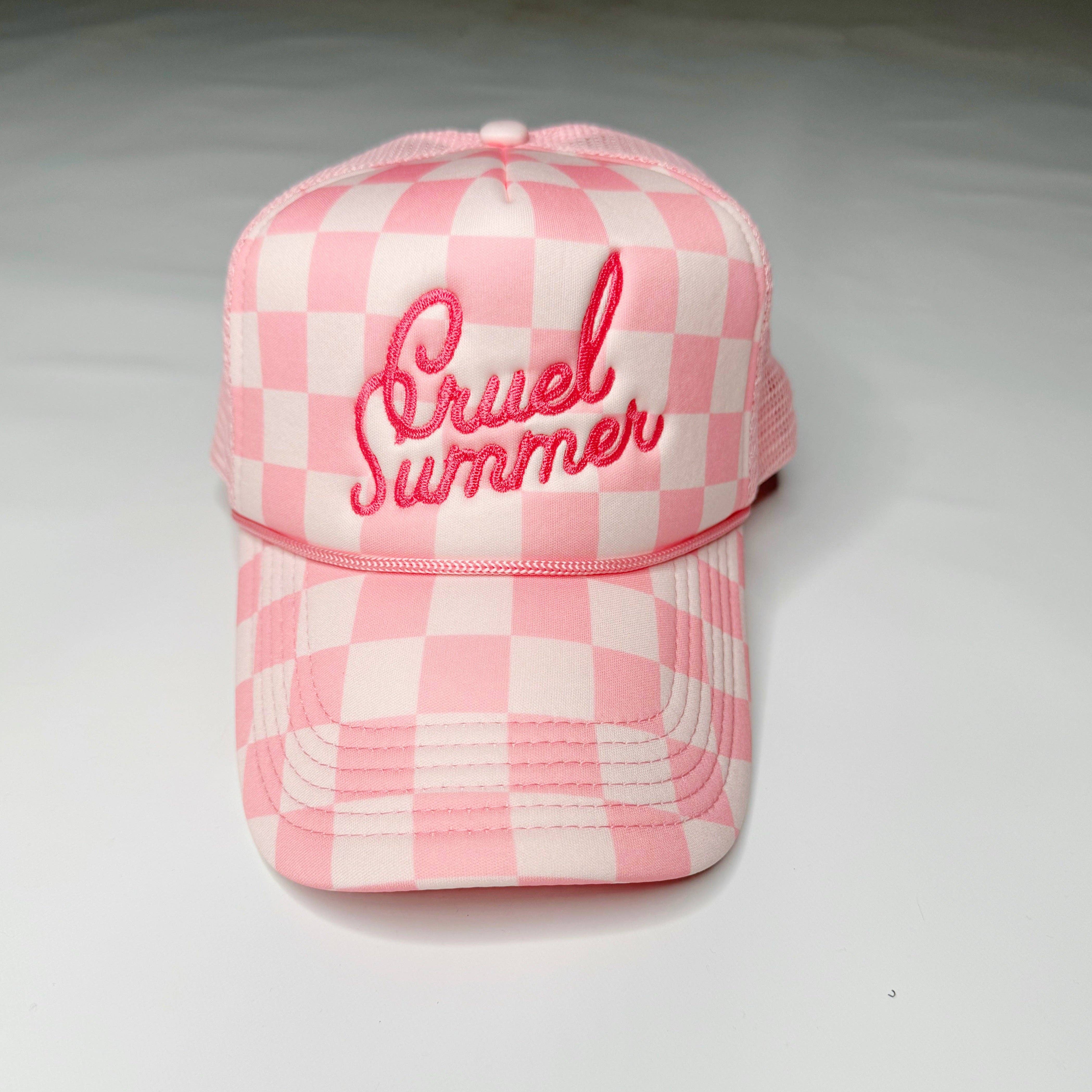 Poppy & Pine – wholesale Trucker hat – Women’s – Checkered Cruel Summer Trucker Hat2