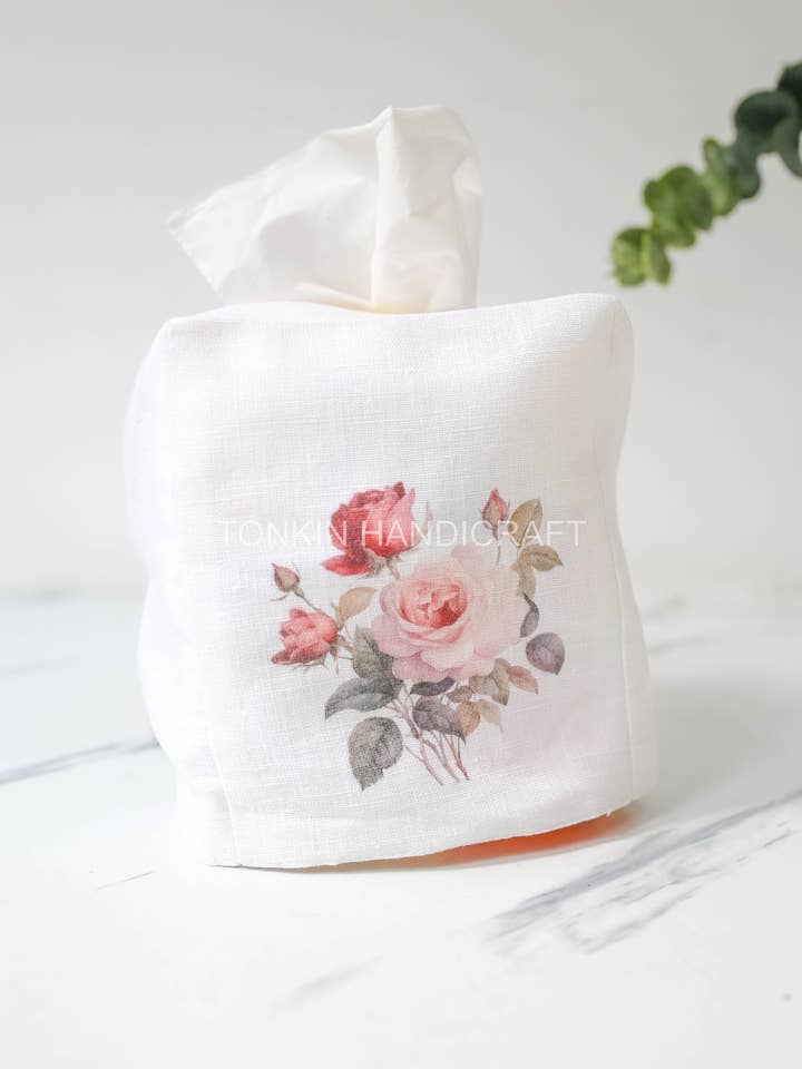 Printing Linen Tissue Cover for wholesale by Tonkin Handicraft