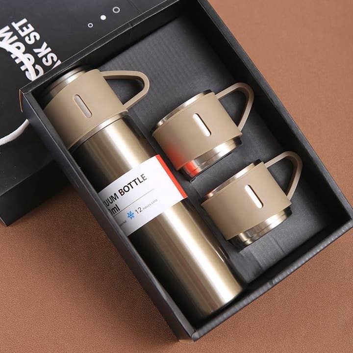 VIGOR - Wholesale Flask - Classy Gift set Vacuum Flask Thermos Cup