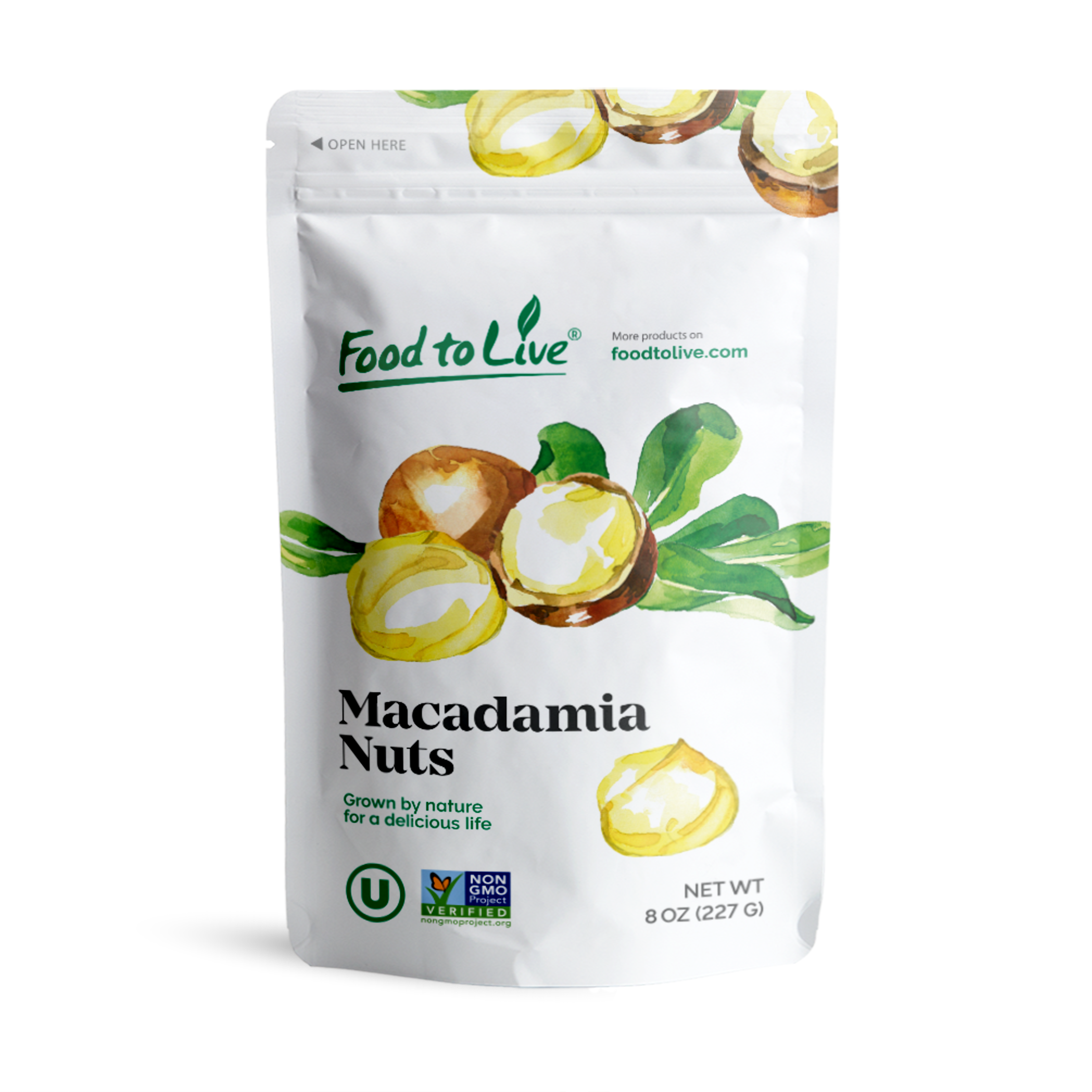 Food To Live - Wholesale Nuts - Dry Roasted Macadamia Halves & Pieces with Himalayan Salt12