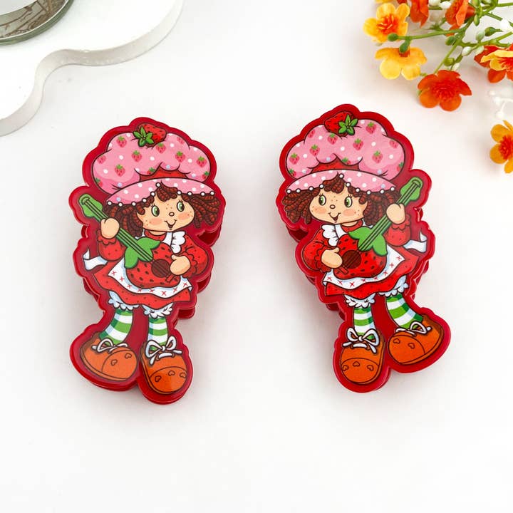 Strawberry Girl Printed Hair Claw Clip for wholesale by mildstyles