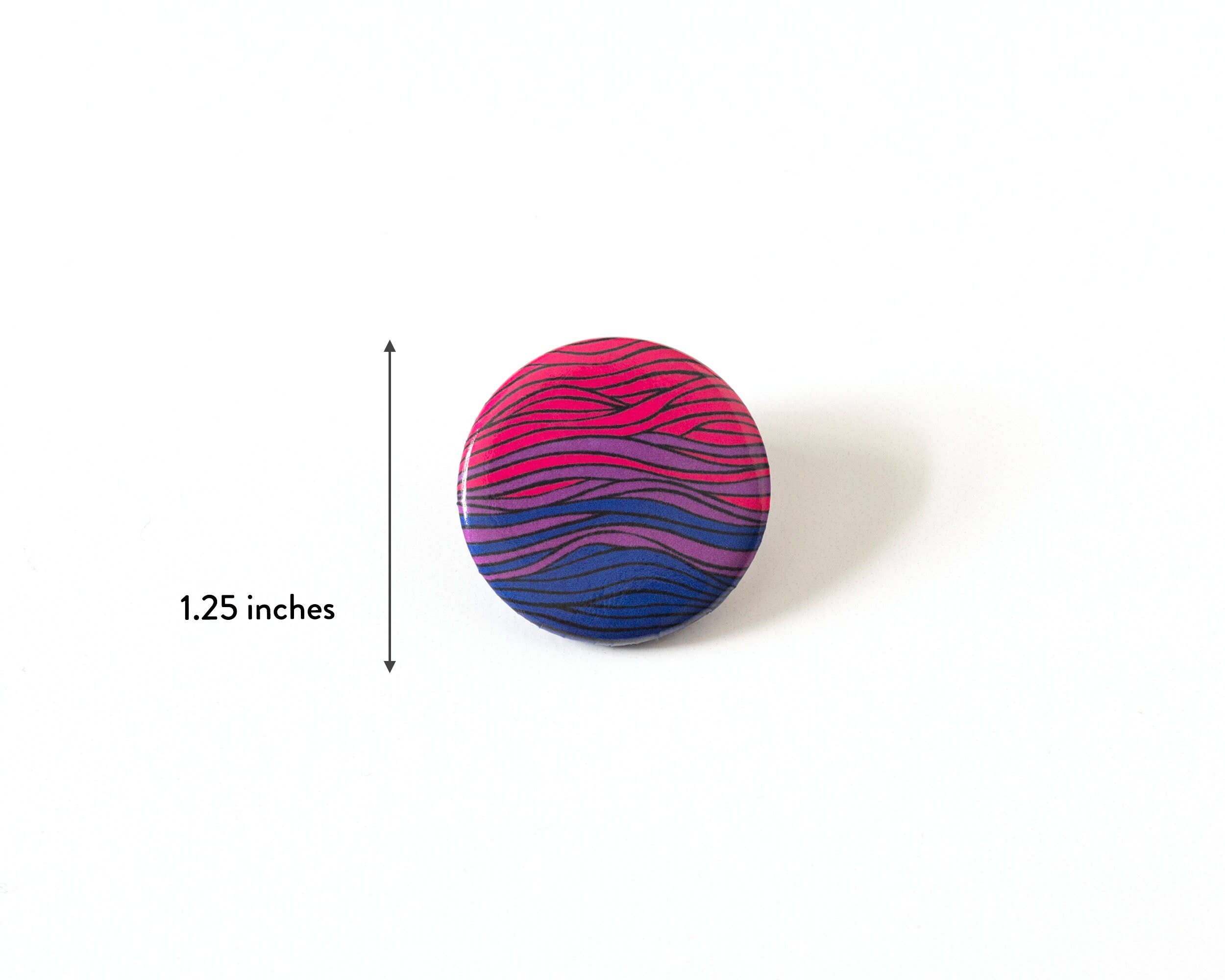 RippleSplash Studio – wholesale Lapel pin/button – Subtle Bisexual Pinback Button - Bisexual Flag Pin2