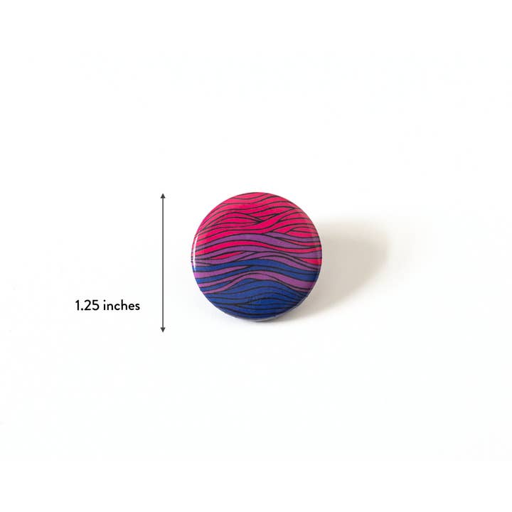 RippleSplash Studio – wholesale Lapel pin/button – Subtle Bisexual Pinback Button - Bisexual Flag Pin2