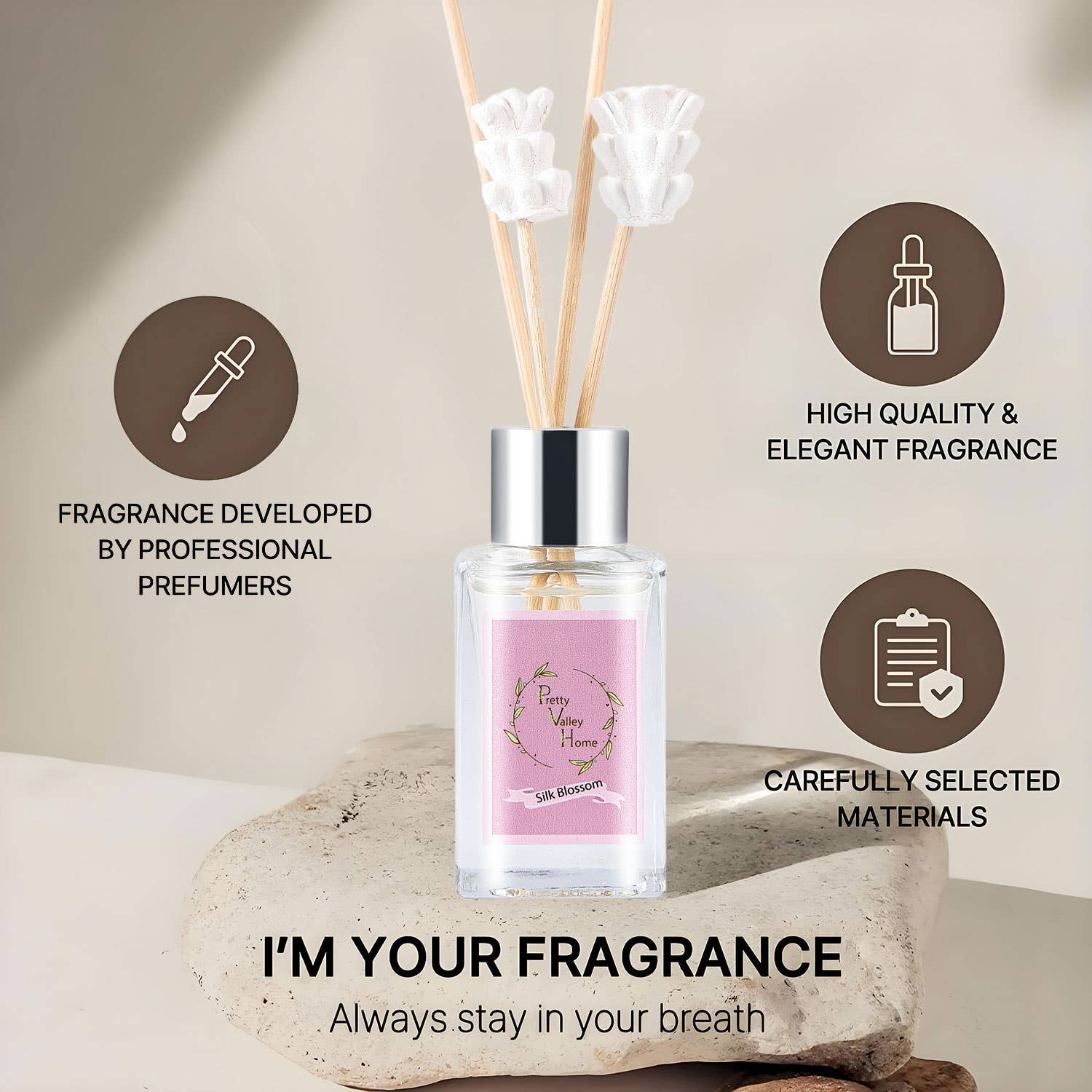 Pretty Valley Home - Vendita all'ingrosso Diffusori a lamella - Mini Diffusori in Ceramica 30ml/1.01 Fl.Oz per Regali di Arredamento Casa9