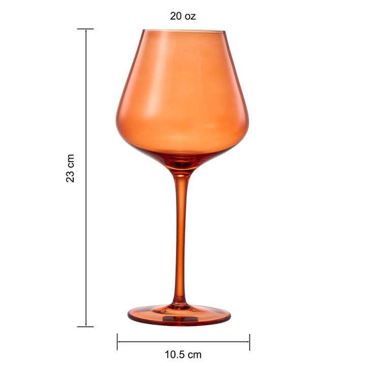 The Wine Savant / Khen Glassware - Vente Verres à vin - Ensemble de 5 grands verres à vin colorés, 590 ml chacun2