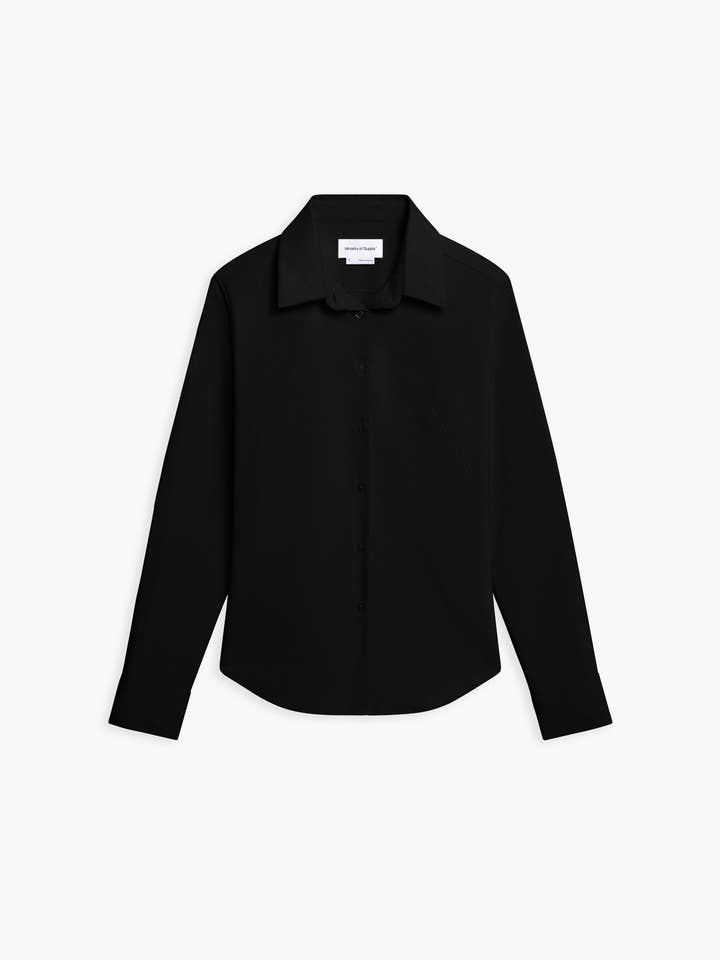 Damen AeroZero Klassisches Hemd - Tiefschwarz (MPS) für den Großhandel von Ministry Of Supply