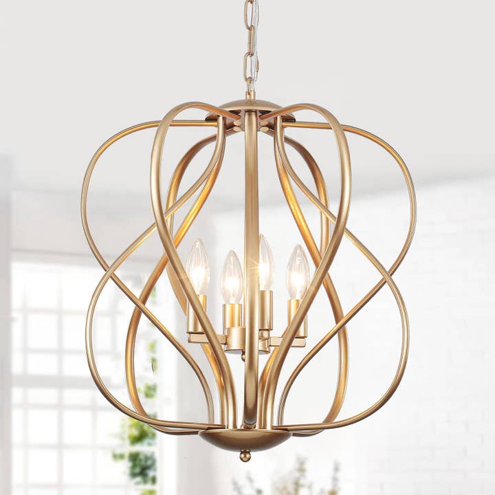 17 Inch Gold Industrial Chandelier Pendant Lighting for wholesale by ShipItFurniture