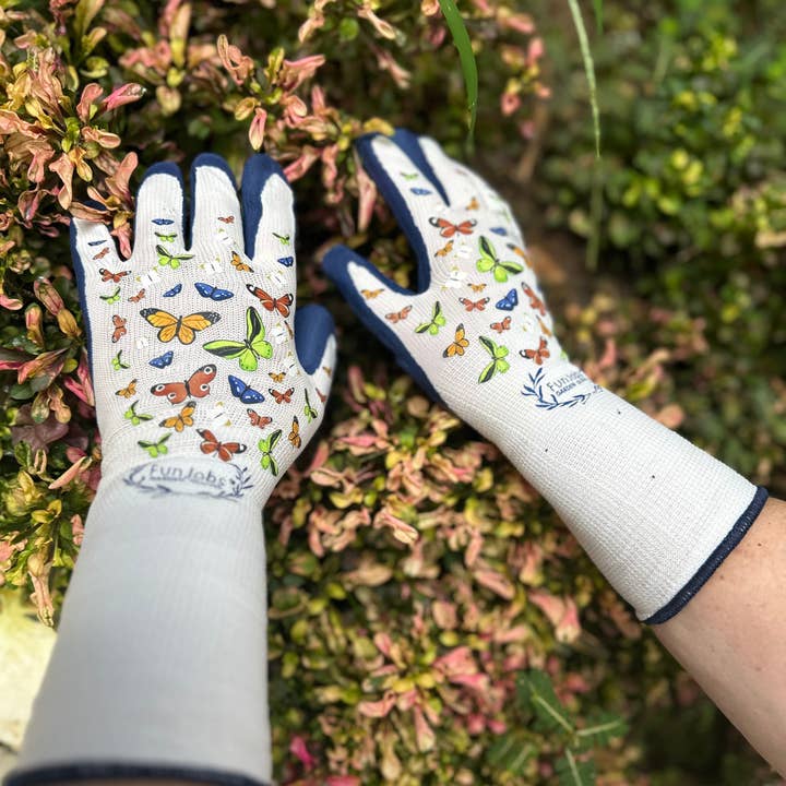 FunJobs Garden Gloves - Wholesale Garden Gloves - FunJobs Long Butterfly Gardening Gloves9