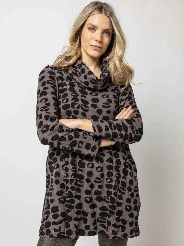 Pebble Weave Cowl Tunic for wholesale by Komil