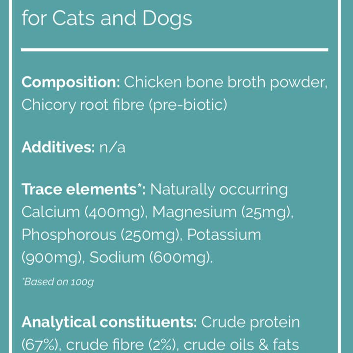 Honest + Good - Wholesale Pet Supplement - Cat/Dog - Honest Pets Chicken Broth & Prebiotic Powder (Free Range)3